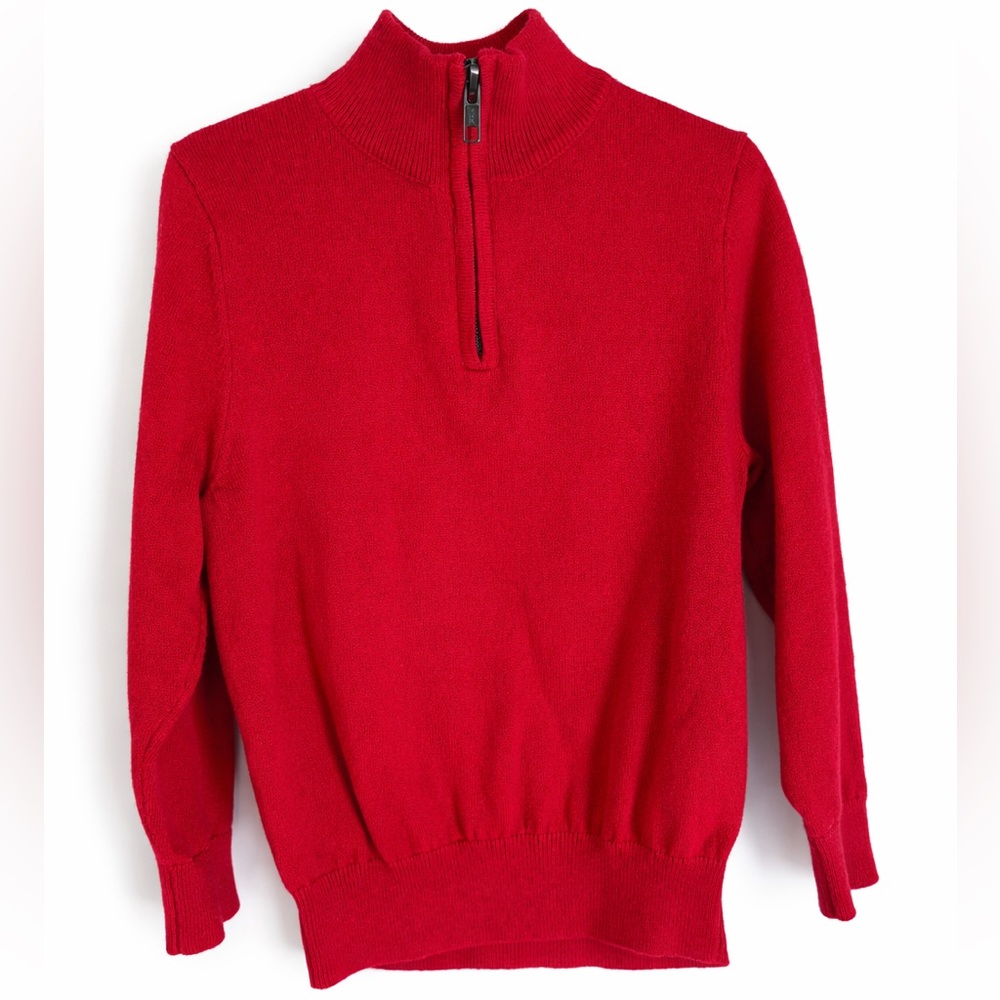 Class Club Red Quarter-Zip Sweater – Boys Size 4/5